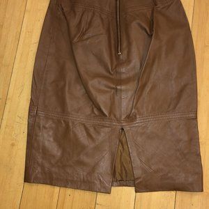 H&M Brown Leather Skirt